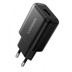 UGREEN FAST CHARGER QUICK CHARGE 3.0 / FCP, ΦΟΡΤΙΣΤΗΣ ΠΡΙΖΑΣ 18W - 70273, ΜΑΥΡΟΣ