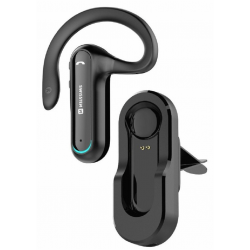 SWISSTEN DOCK EARPIECE, BLUETOOTH HEADSET, IN-EAR HANDSFREE ΑΚΟΥΣΤΙΚΟ ΜΕ ΒΑΣΗ ΜΑΓΝΗΤΙΚΗΣ ΦΟΡΤΙΣΗΣ, BLACK