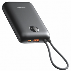 SWISSTEN VOLTBOX 20000 USB-C PD 35W POWER BANK 20.000MAH ΜΕ 2 BUILT-IN ΚΑΛΩΔΙΑ (TYPE-C / LIGHTNING) & LED ΟΘΟΝΗ, BLACK